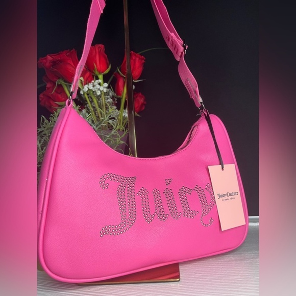 Juicy Couture Obsession Pink Bling Logo Shoulder Bag NWT